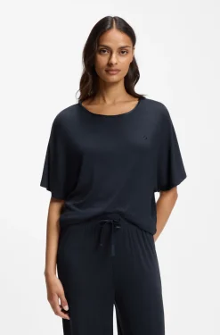Ribbed-jersey pyjama top with Double B monogram