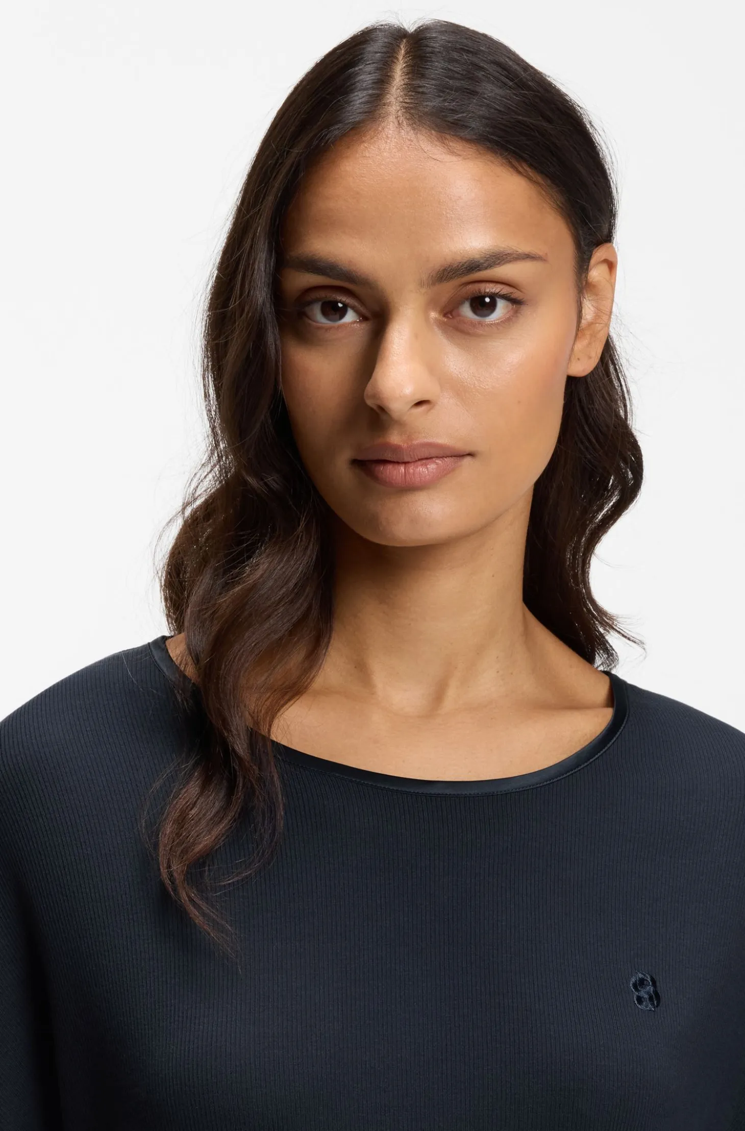 Ribbed-jersey pyjama top with Double B monogram