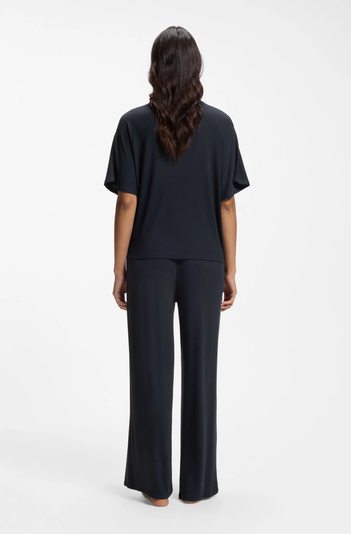 Ribbed-jersey pyjama top with Double B monogram
