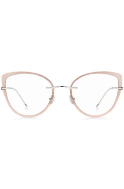 Rimless optical frames with coloured contours