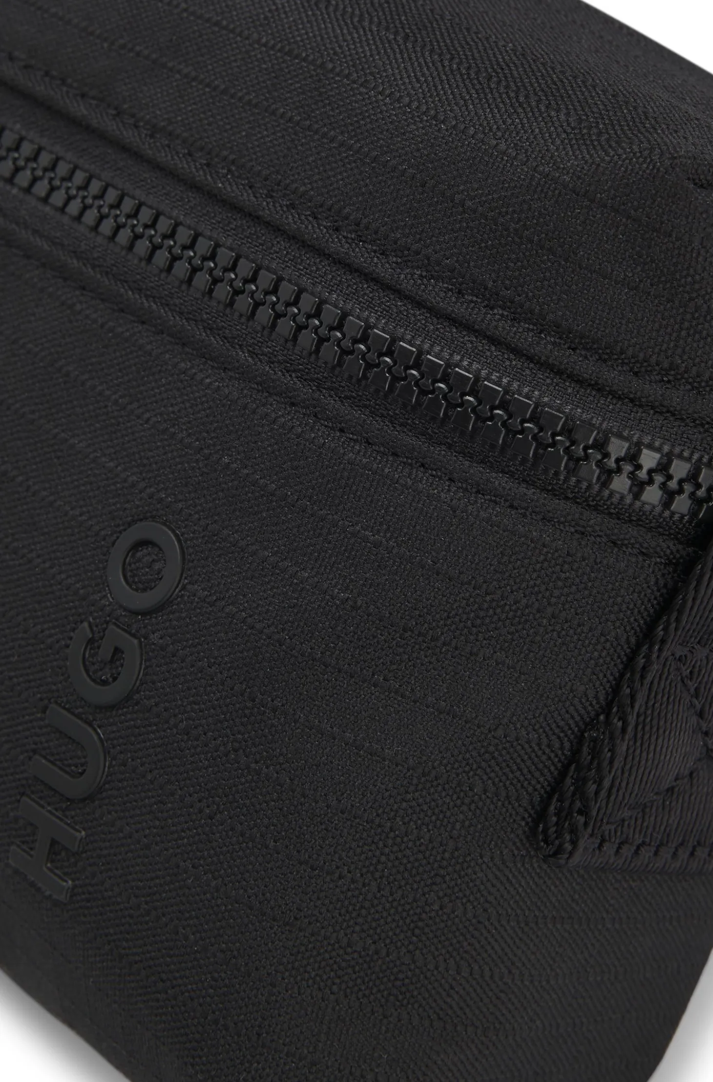 Ripstop crossbody bag with logo lettering
