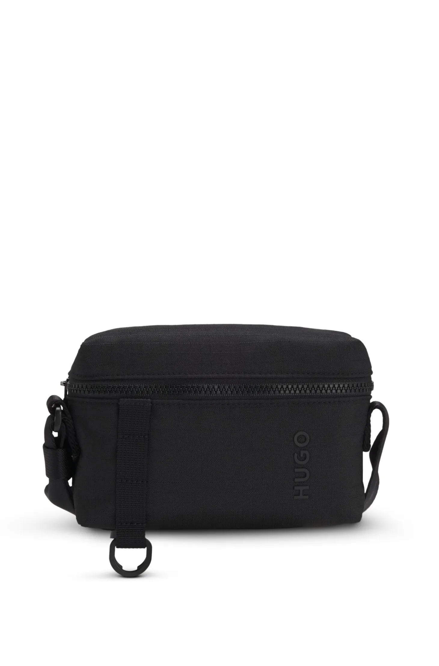 Ripstop crossbody bag with logo lettering