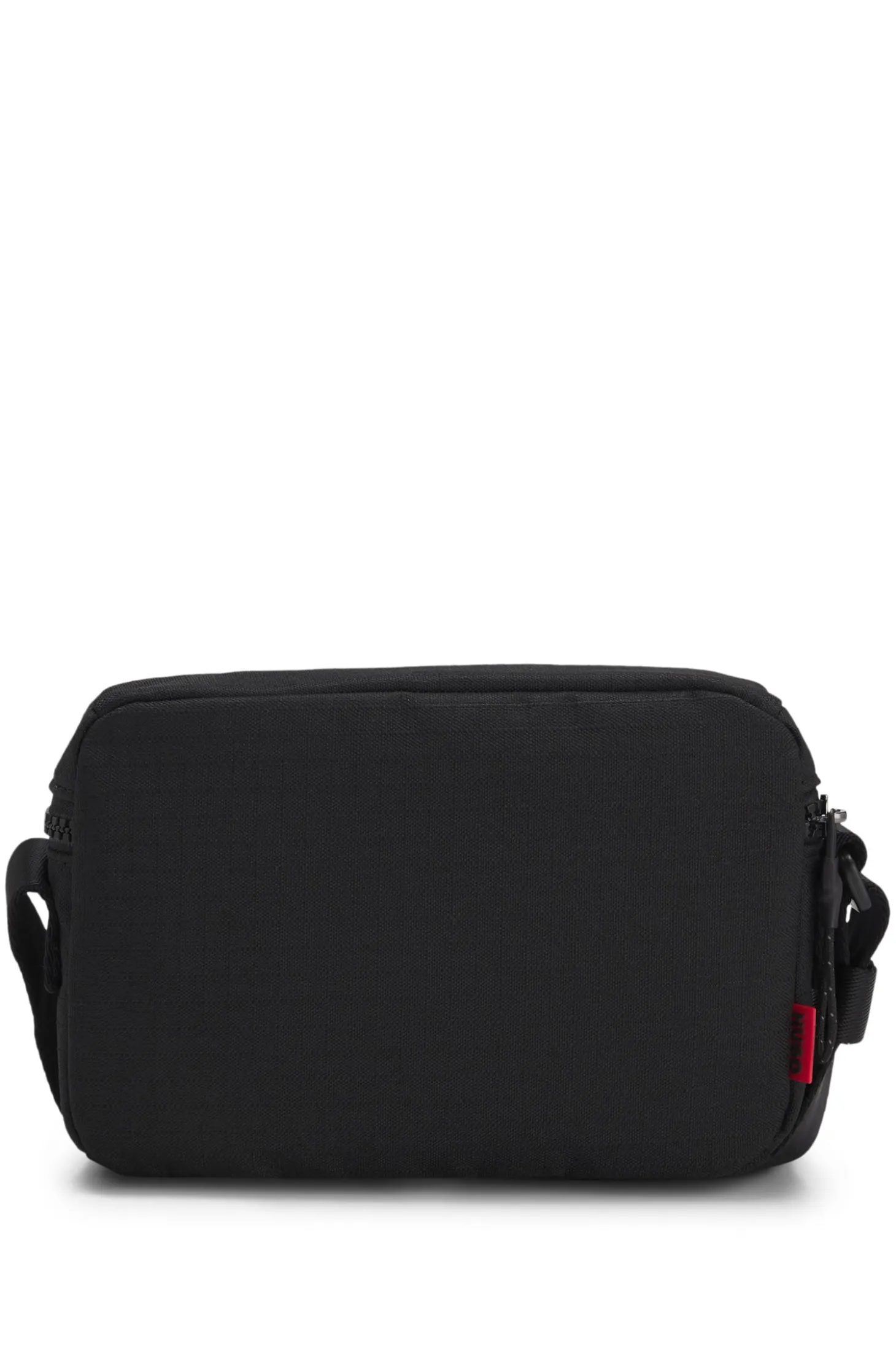 Ripstop crossbody bag with logo lettering