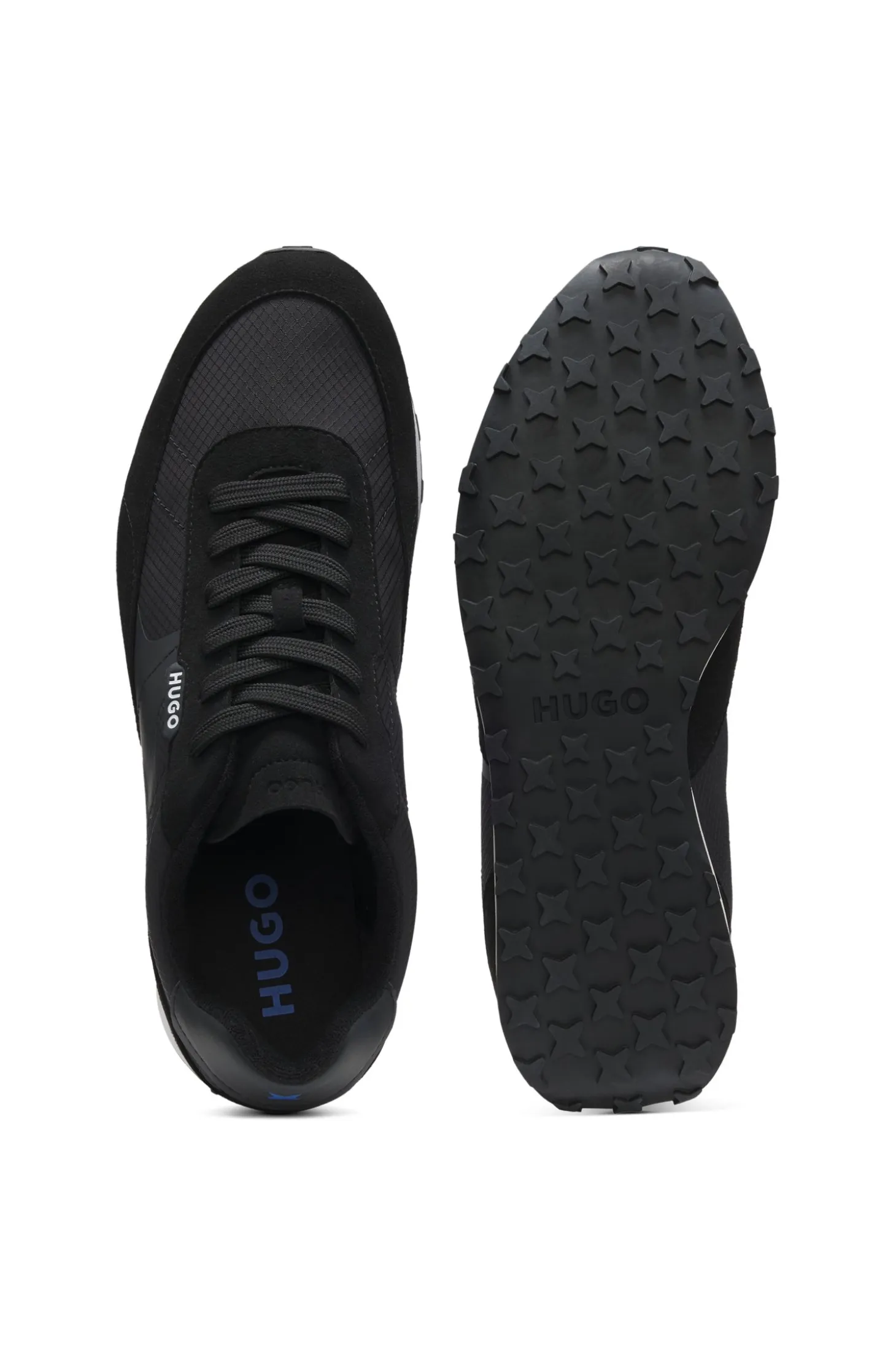 Ripstop lace-up trainers with EVA-rubber sole