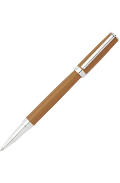 Rollerball pen with camel lacquer finish