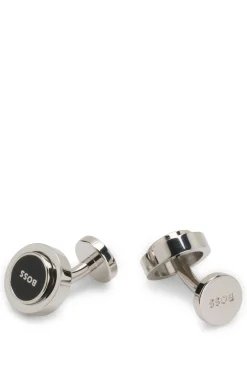 Round cufflinks with reversible design