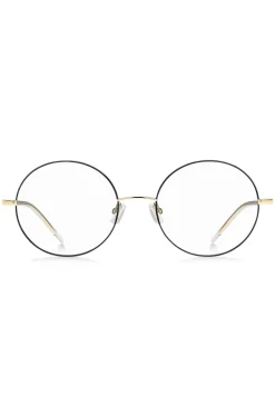 Round optical frames in lightweight titanium with signature hardware