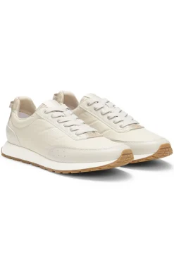 Running-inspired trainers with zigzag detailing