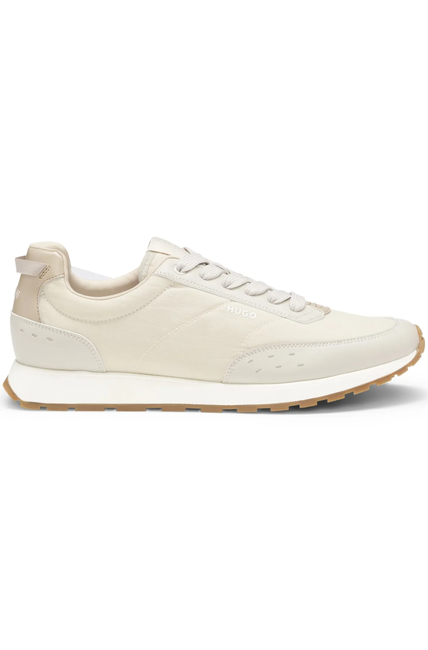 Running-inspired trainers with zigzag detailing