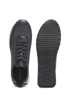 Running-inspired trainers with zigzag detailing