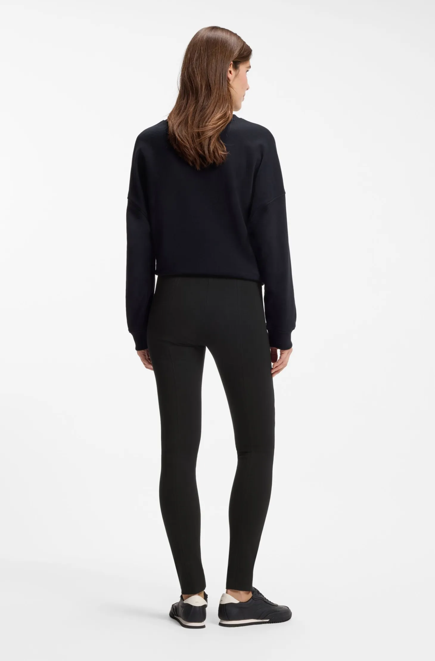 Seam-detail leggings in Punto Milano jersey