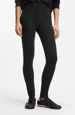 Seam-detail leggings in Punto Milano jersey