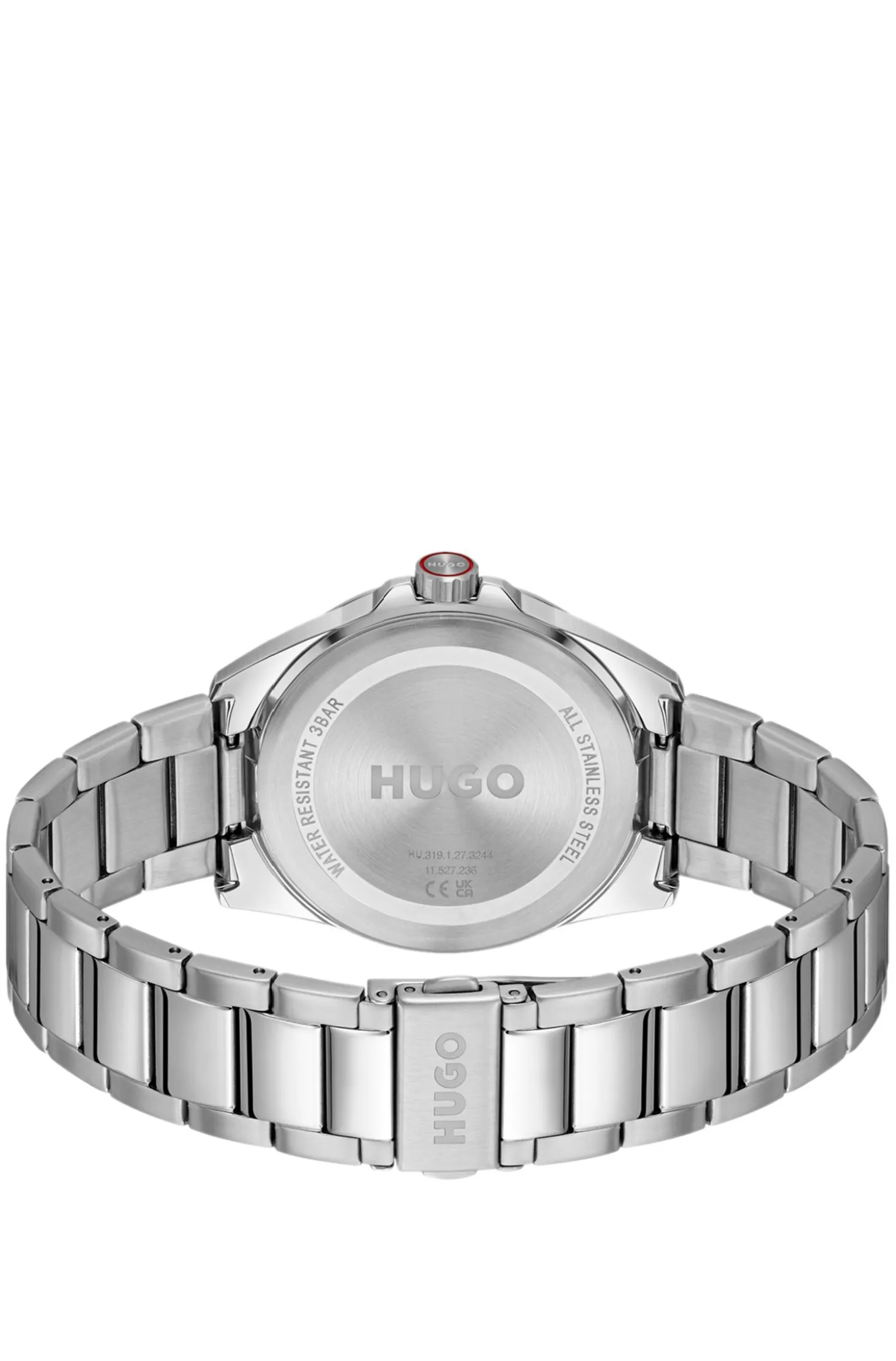 Seam stainless-steel watch with green textured dial