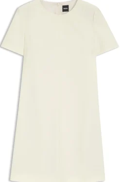 Short-sleeved dress in Japanese crepe