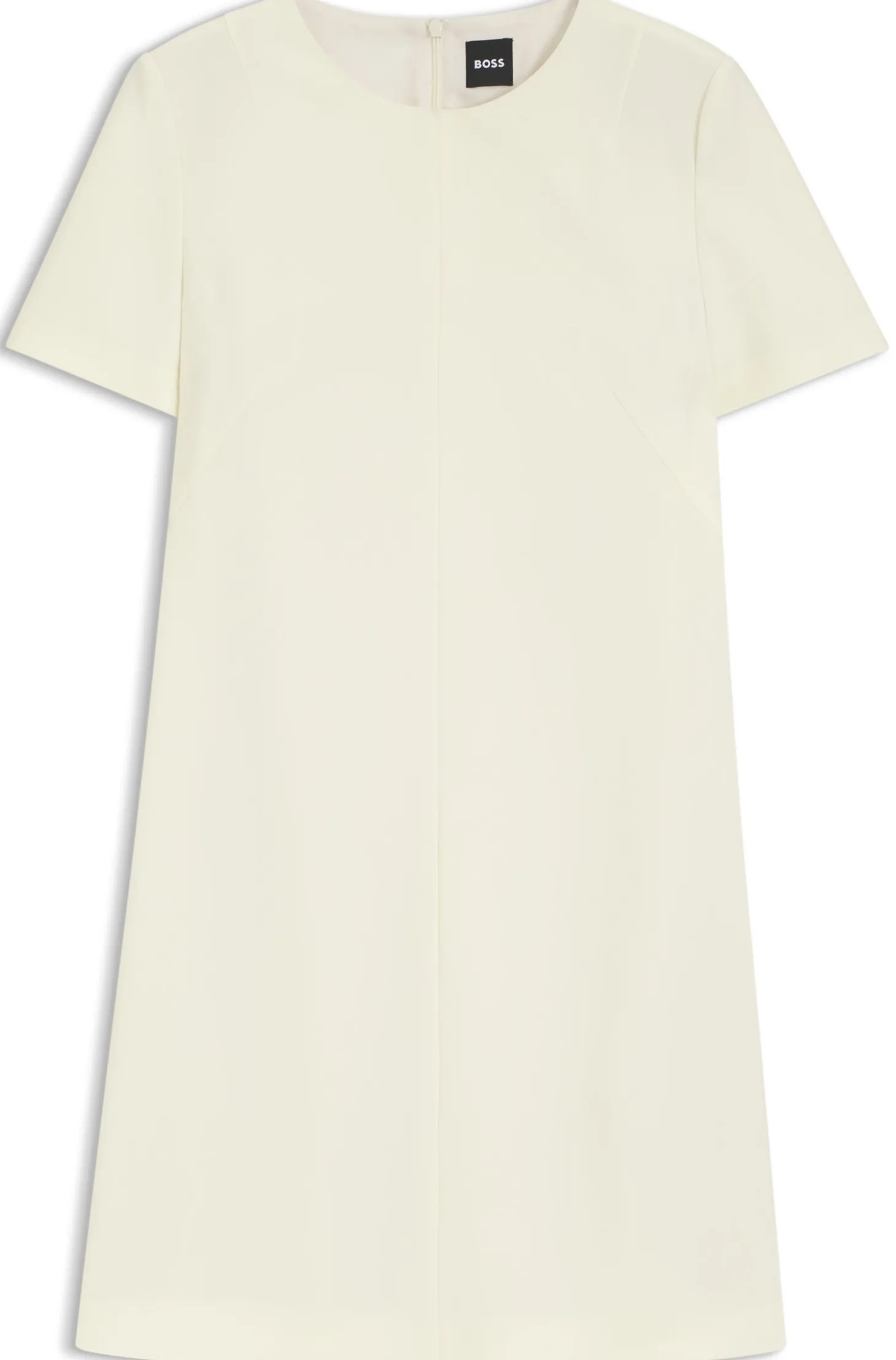 Short-sleeved dress in Japanese crepe