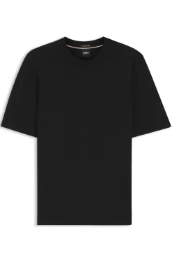 Short-sleeved knit T-shirt in merino wool