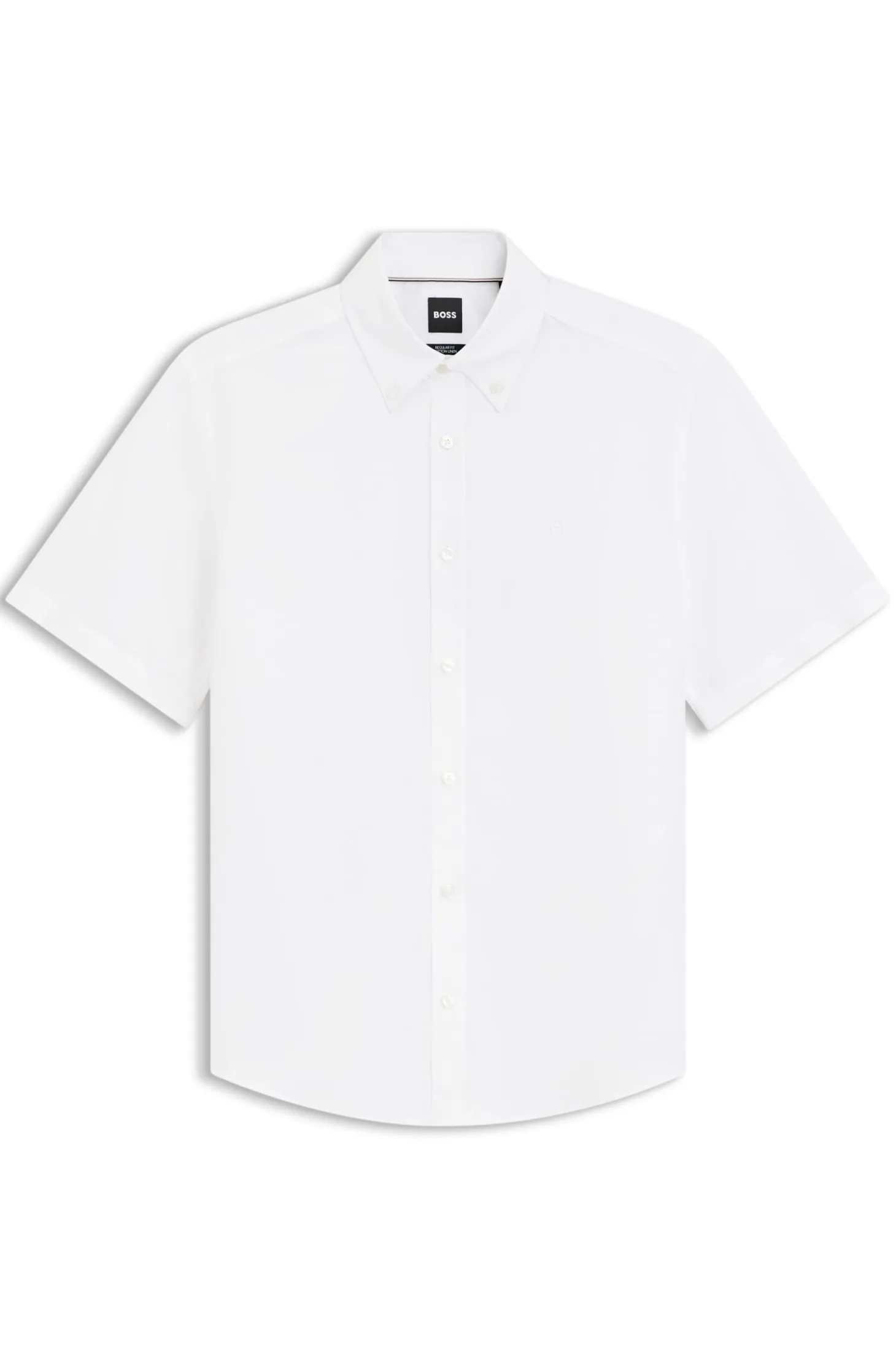Short-sleeved shirt in a cotton and linen blend