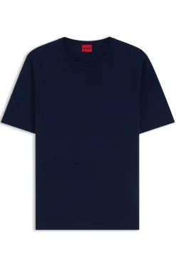Short-sleeved sweater in a wool-cashmere blend