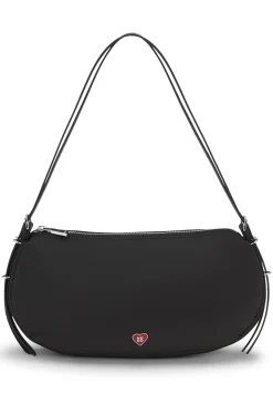 Shoulder bag with stacked logo