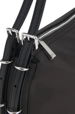 Shoulder bag with stacked logo
