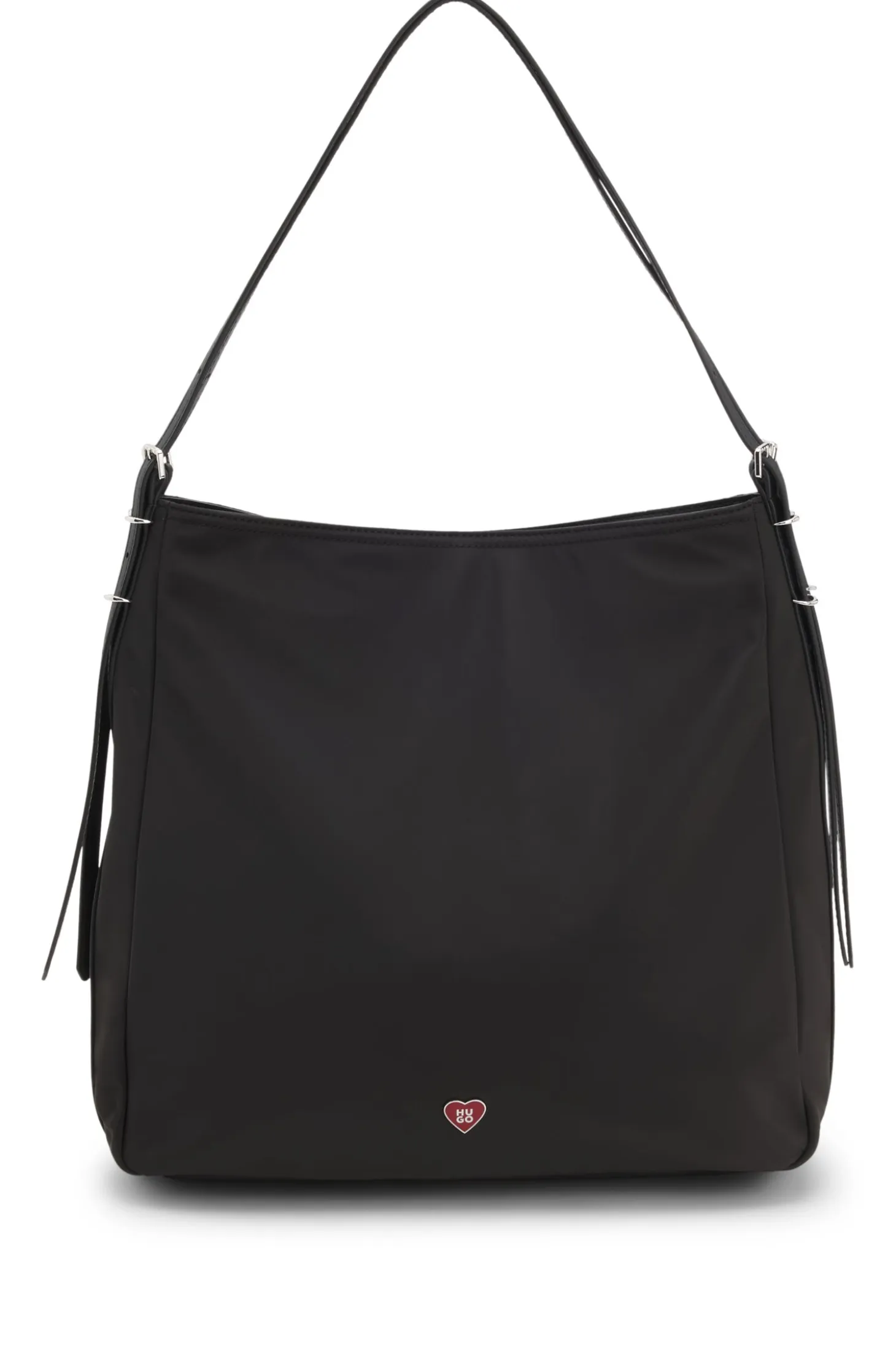Shoulder bag with stacked logo