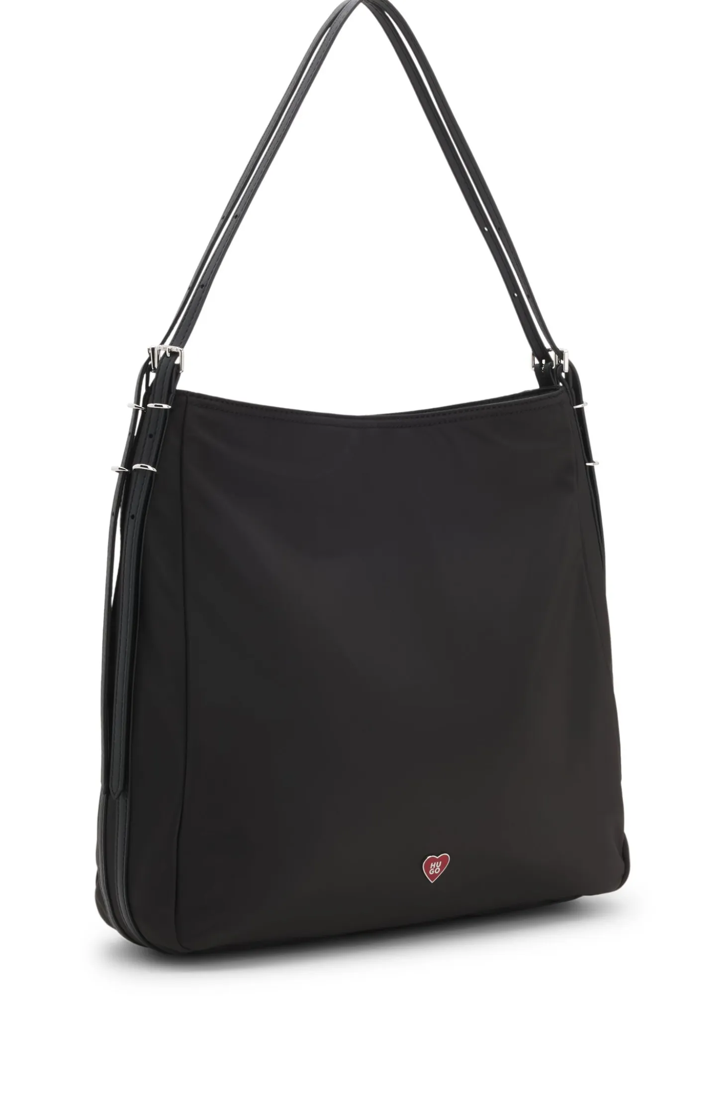Shoulder bag with stacked logo