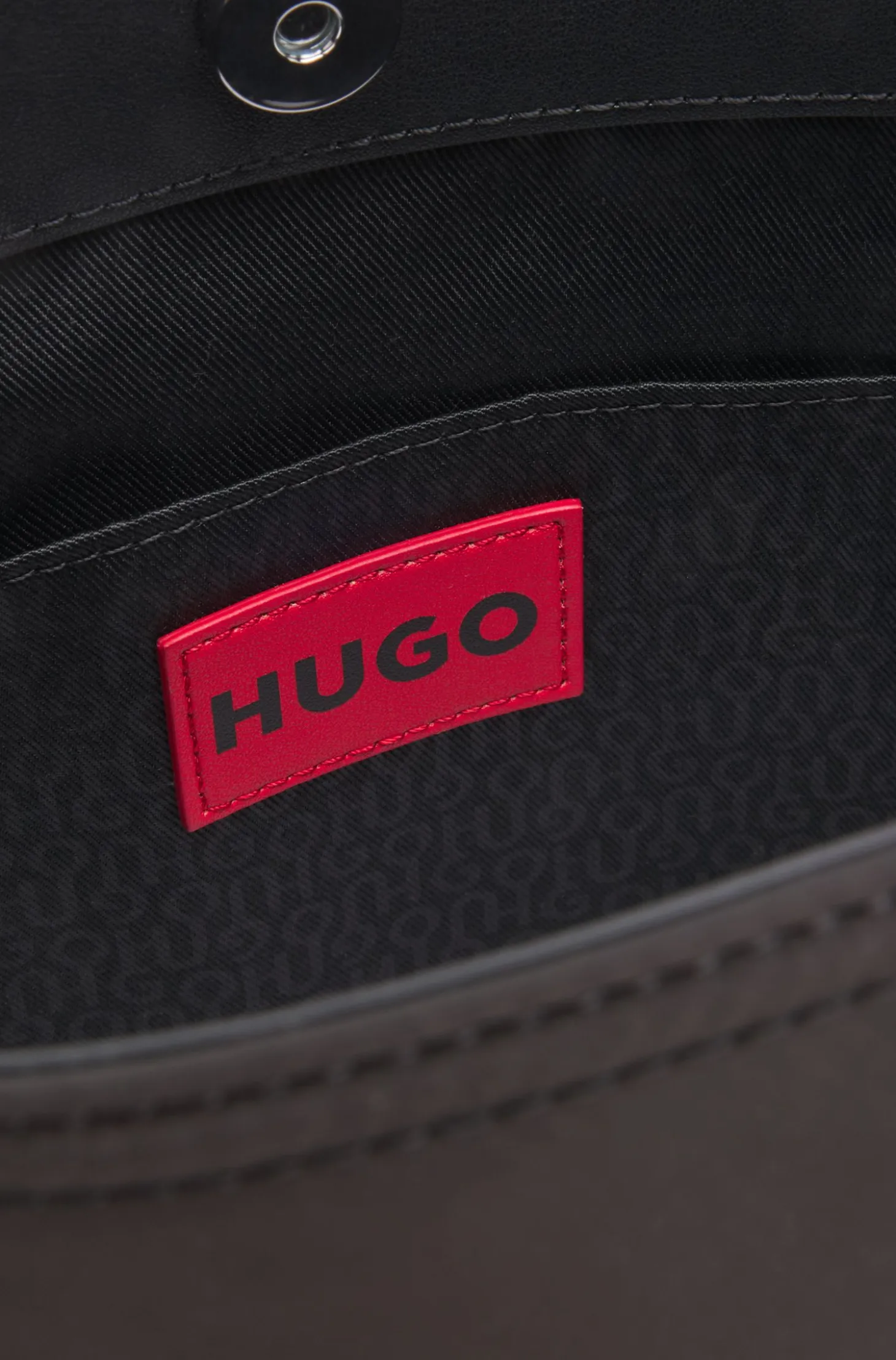 Shoulder bag with stacked logo