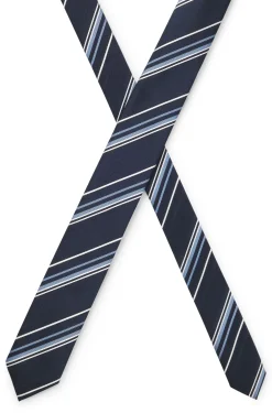 Silk-blend tie with diagonal-stripe jacquard