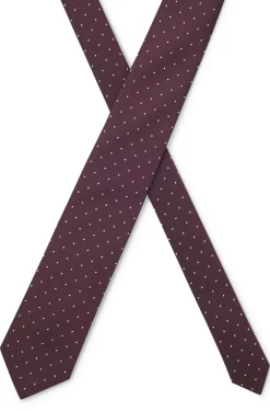 Silk-blend tie with dot pattern