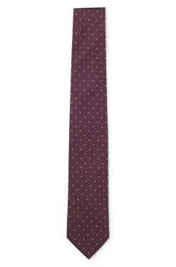 Silk-blend tie with dot pattern