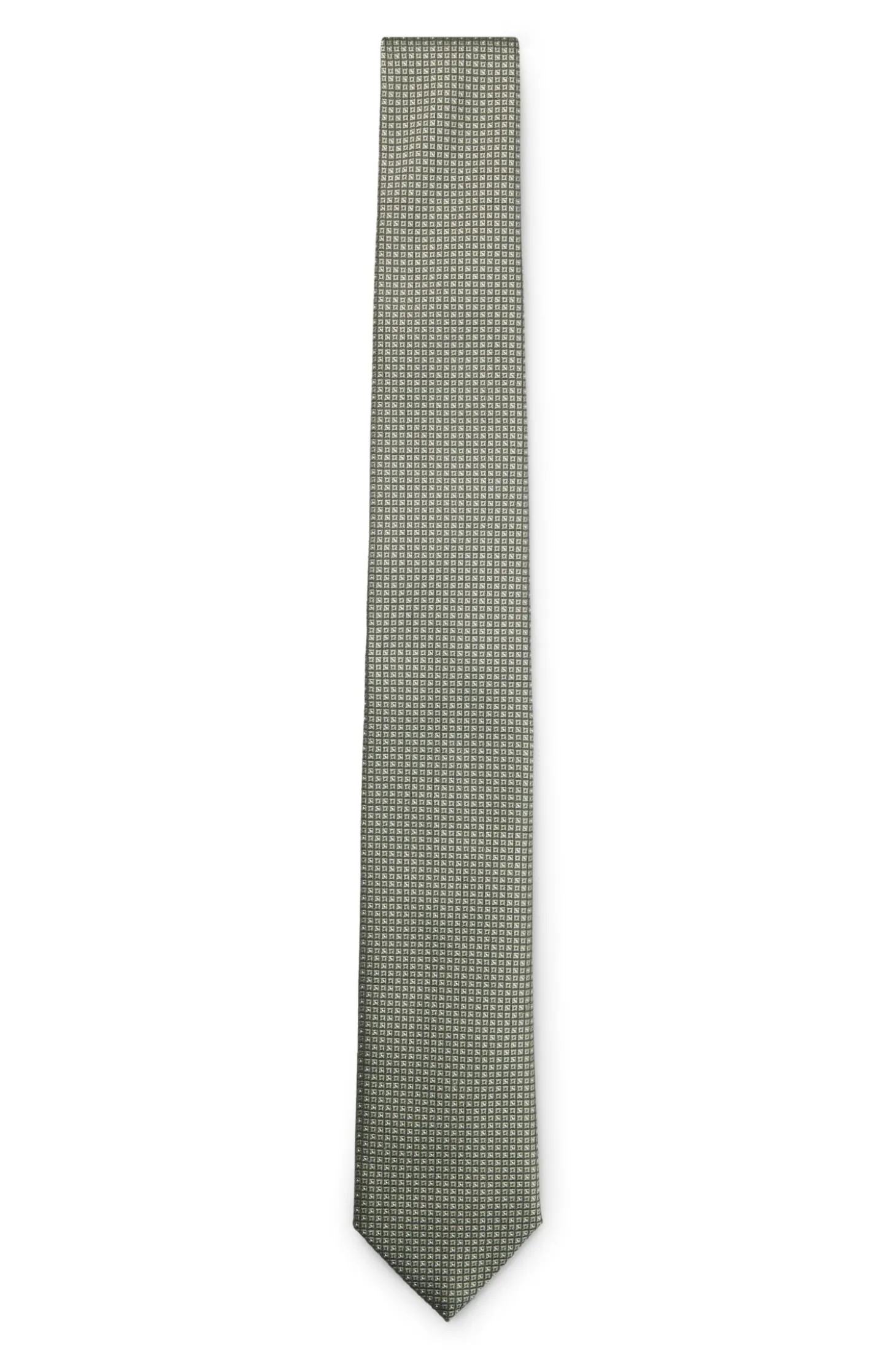 Silk-blend tie with jacquard pattern