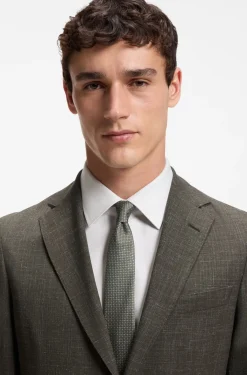 Silk-blend tie with jacquard pattern