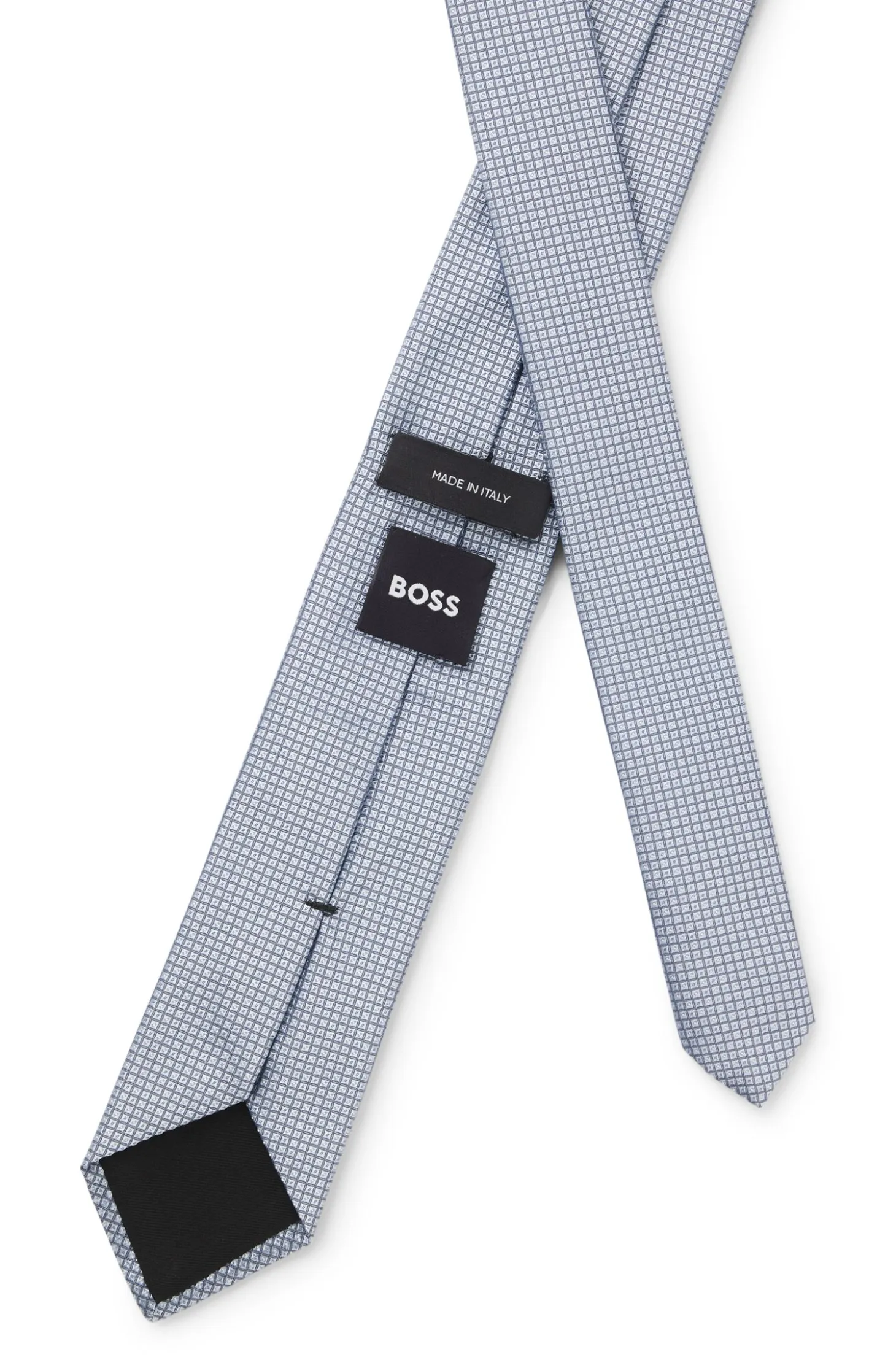 Silk-blend tie with jacquard pattern