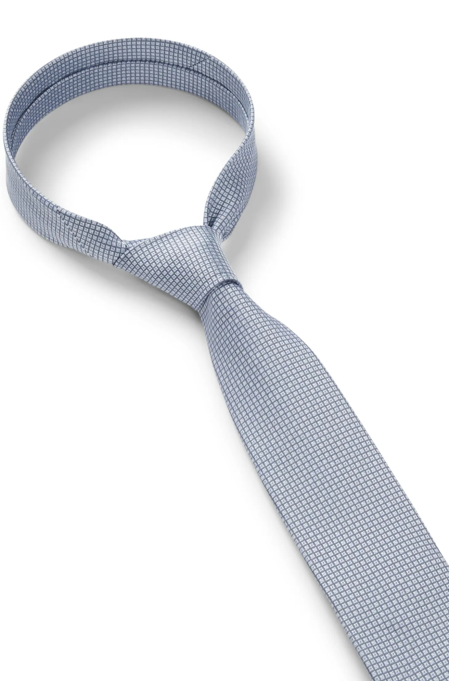 Silk-blend tie with jacquard pattern