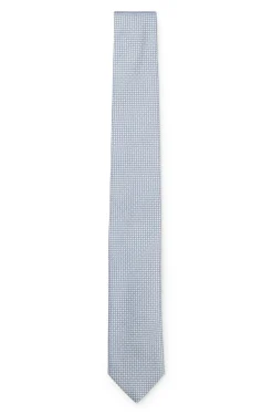 Silk-blend tie with jacquard pattern