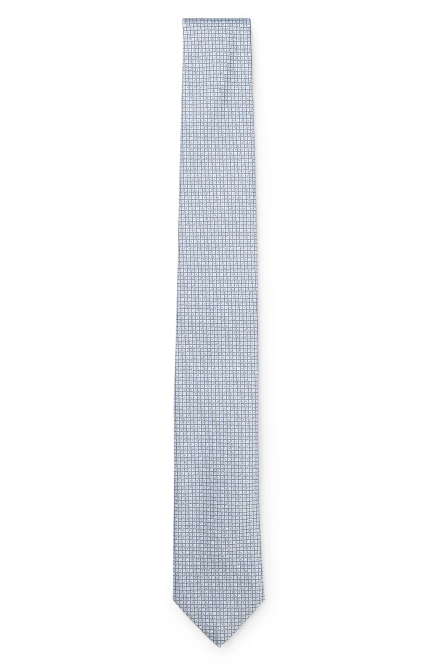 Silk-blend tie with jacquard pattern