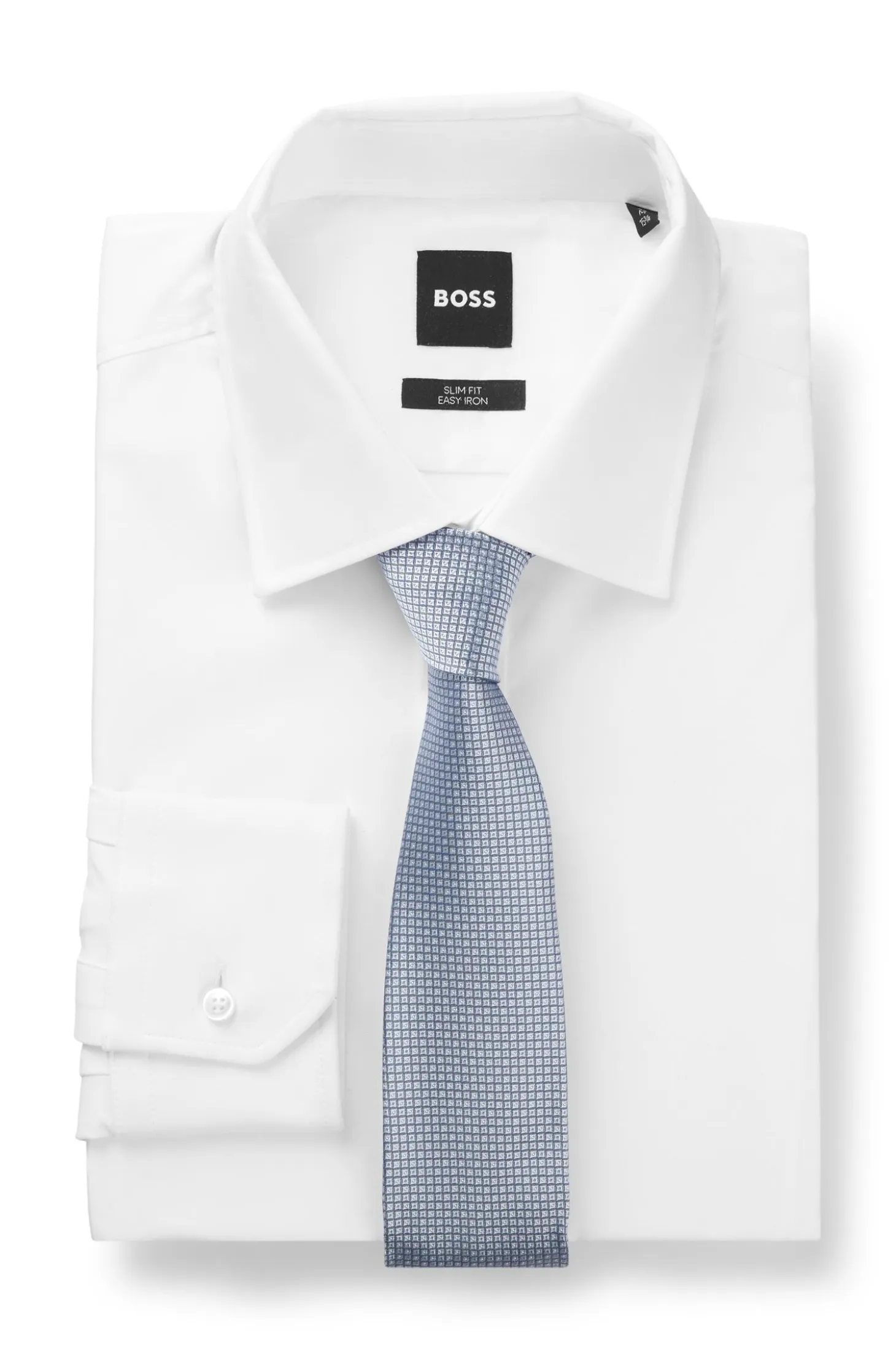 Silk-blend tie with jacquard pattern