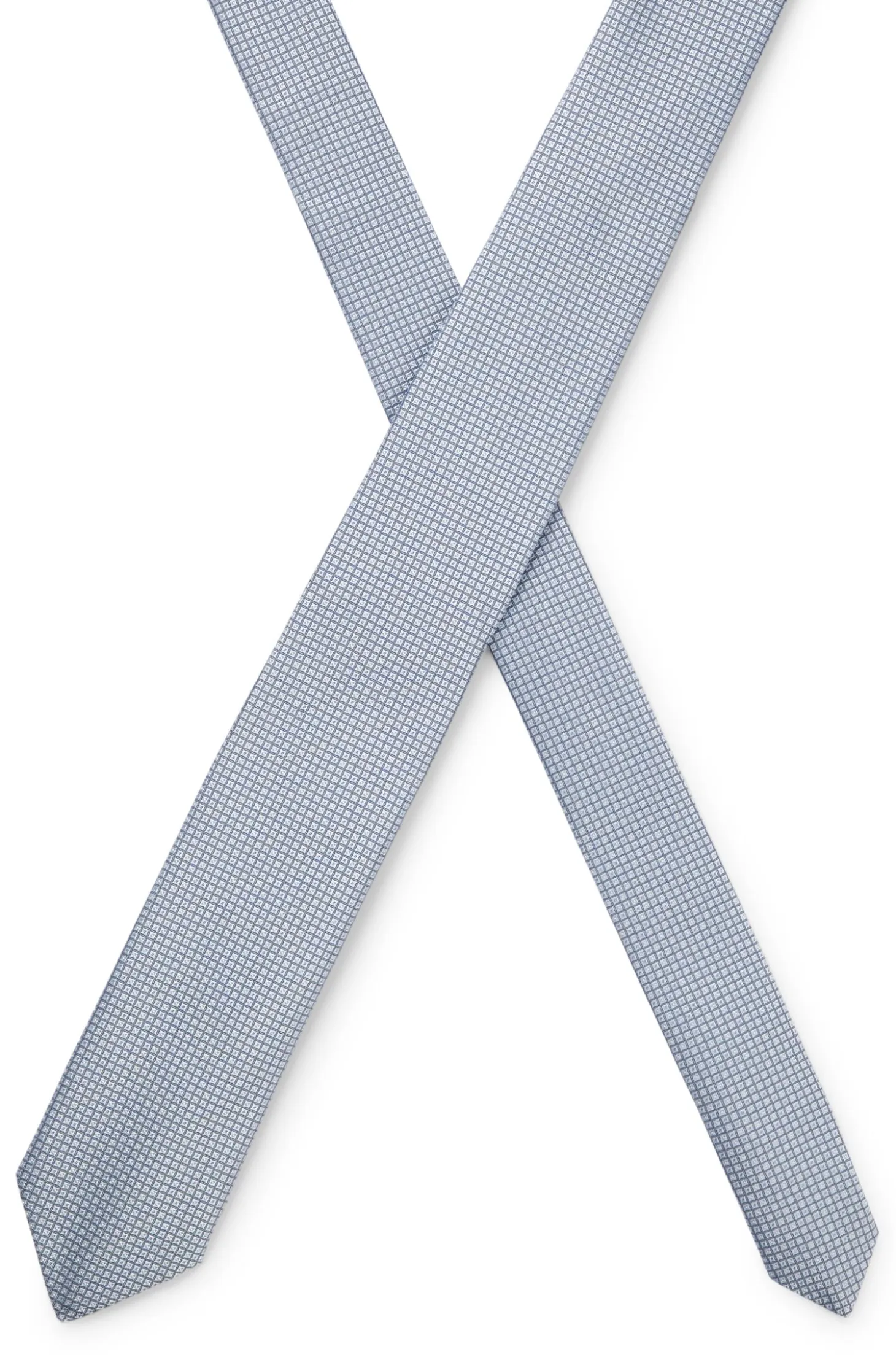 Silk-blend tie with jacquard pattern