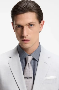 Silk-blend tie with jacquard pattern