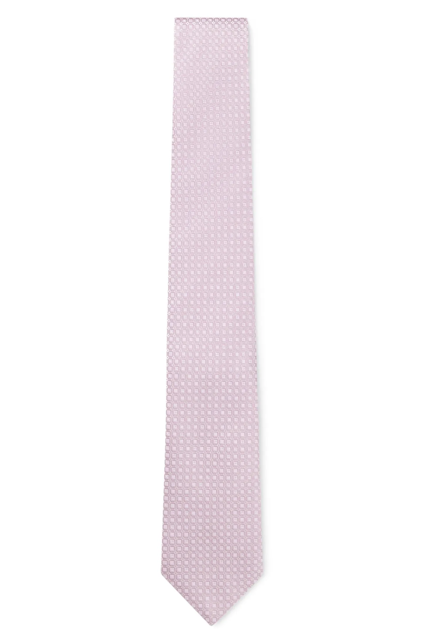 Silk-blend tie with jacquard-woven pattern