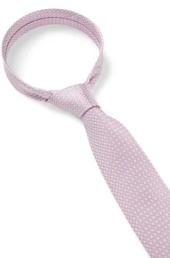 Silk-blend tie with jacquard-woven pattern