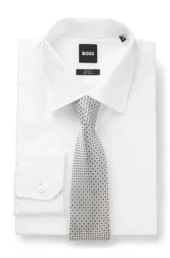 Silk-blend tie with micro pattern