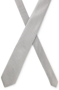 Silk-blend tie with micro pattern