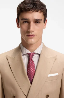 Silk-blend tie with micro pattern