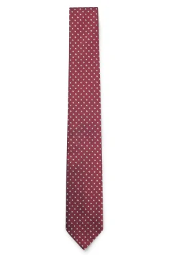 Silk-blend tie with micro pattern