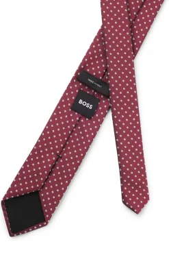 Silk-blend tie with micro pattern