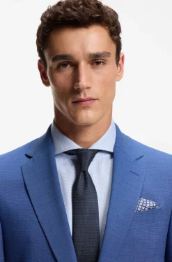 Silk-blend tie with micro pattern