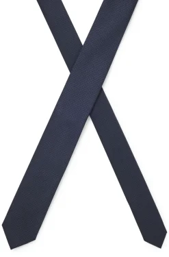 Silk-blend tie with micro pattern