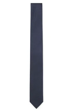 Silk-blend tie with micro pattern