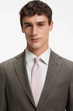 Silk-blend tie with micro pattern